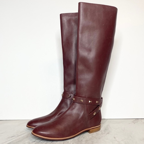 Ted Baker Shoes | New! Ted Baker Plannia Tall Leather Boot 7 | Color: Brown/Red | Size: 7 | Akshoes's Closet